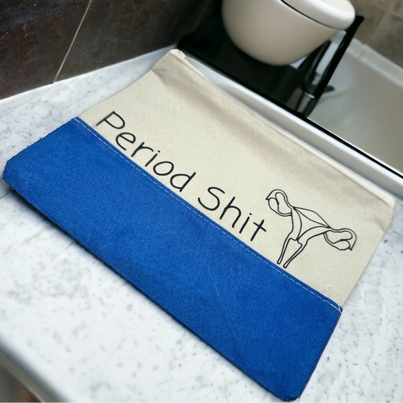 Custom Cosmetic Bag with Unique Sayings - Brand New! “Period Shit” - Picture 2 of 5